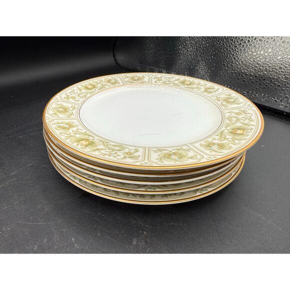21pc Assorted Set of Sango Savannah 3723 Green Gold Floral China - Picture 7 of 10